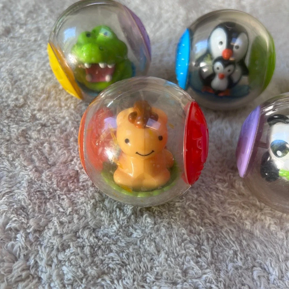 Fisher Price Roll-a-Rounds Ball Lot of 5 Panda Penguin Hippo Alligator Lion